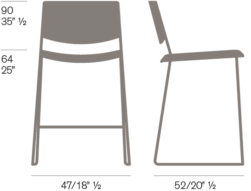 Link Counter 65 Fornasarig Lightweight Stackable Bar Stool 6