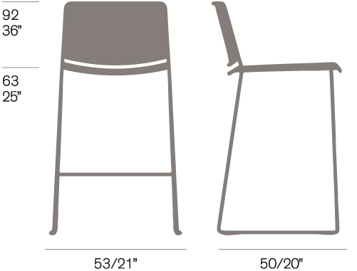 Link Outdoor Counter Fornasarig, stylish and stackable seating 11