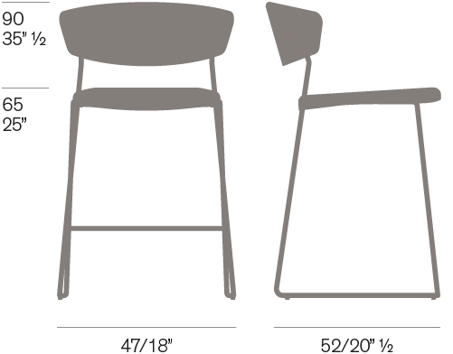 Wolfgang Counter 65 Fornasarig Lightweight, Stackable Stool 11