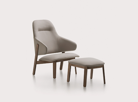 Wolfgang High Back Lounge Armchair Fornasarig Scandinavian Design 1