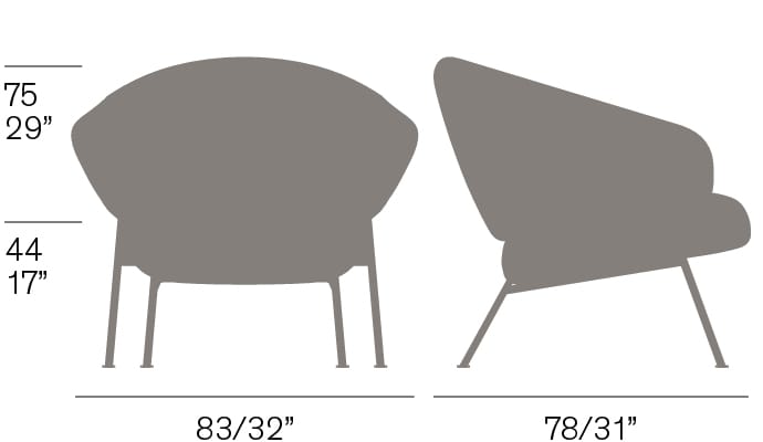 Wolfgang Metal Lounge Chair Fornasarig Elegance Scandinavian Design 12
