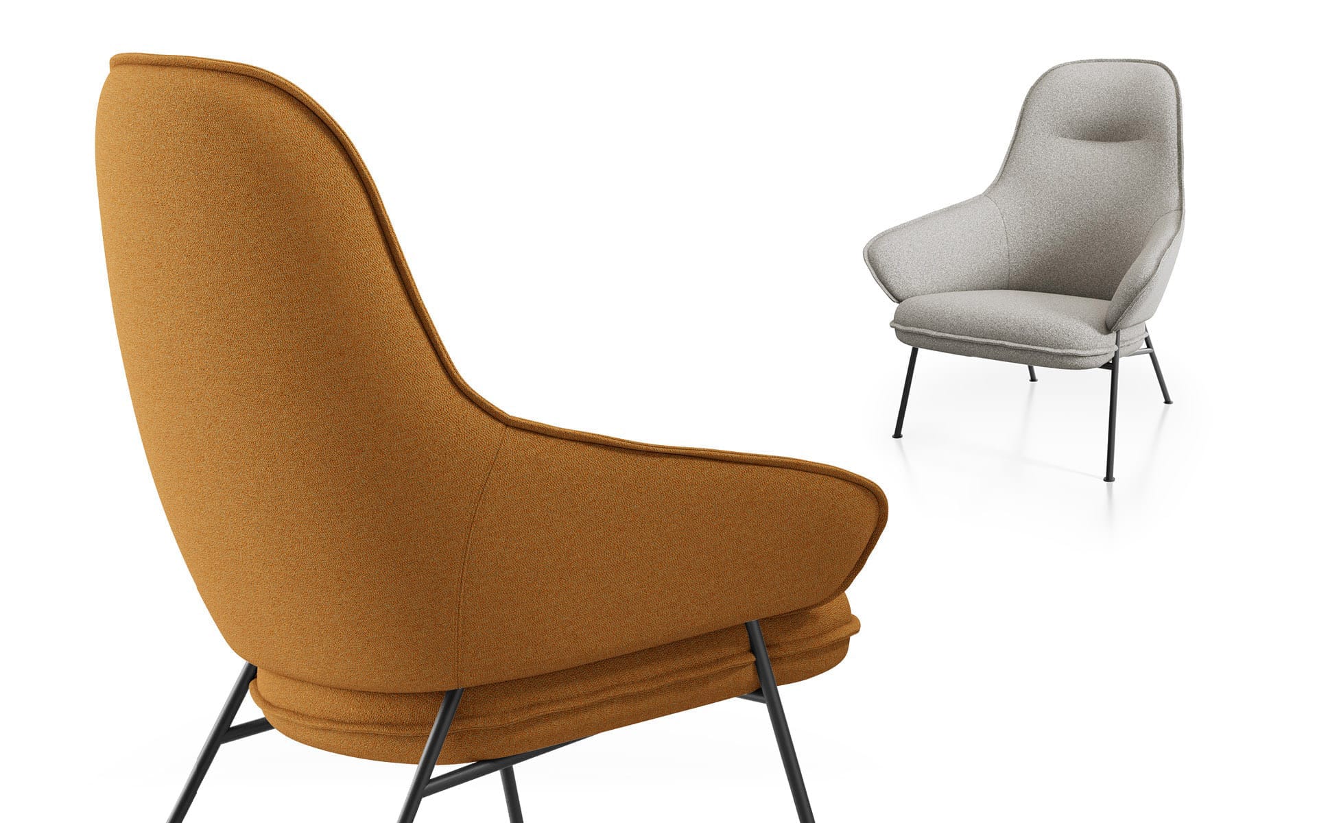 Wolfgang Metal Lounge High Back Fornasarig Elegance Scandinavian Design 13