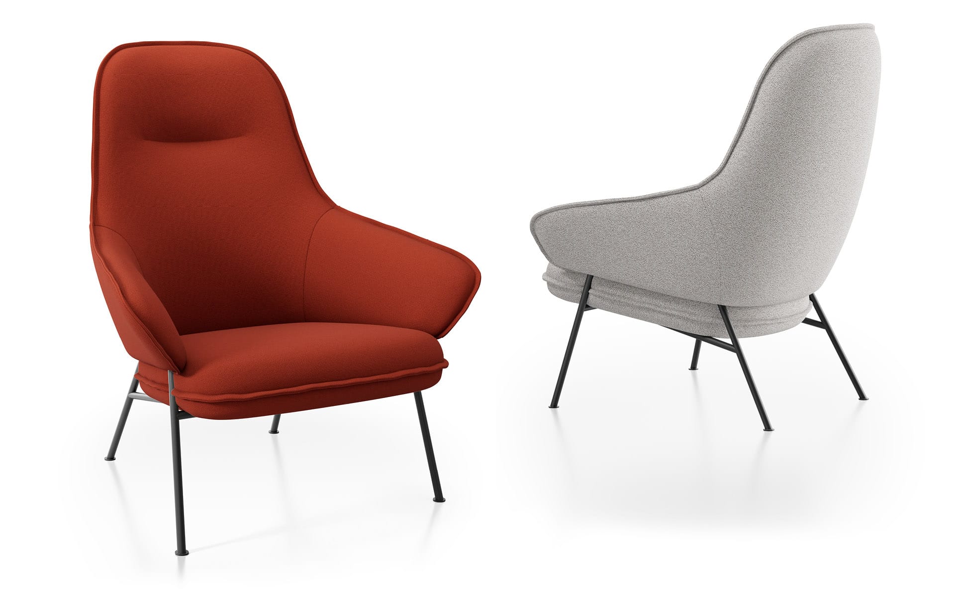 Wolfgang Metal Lounge High Back Fornasarig Elegance Scandinavian Design 6