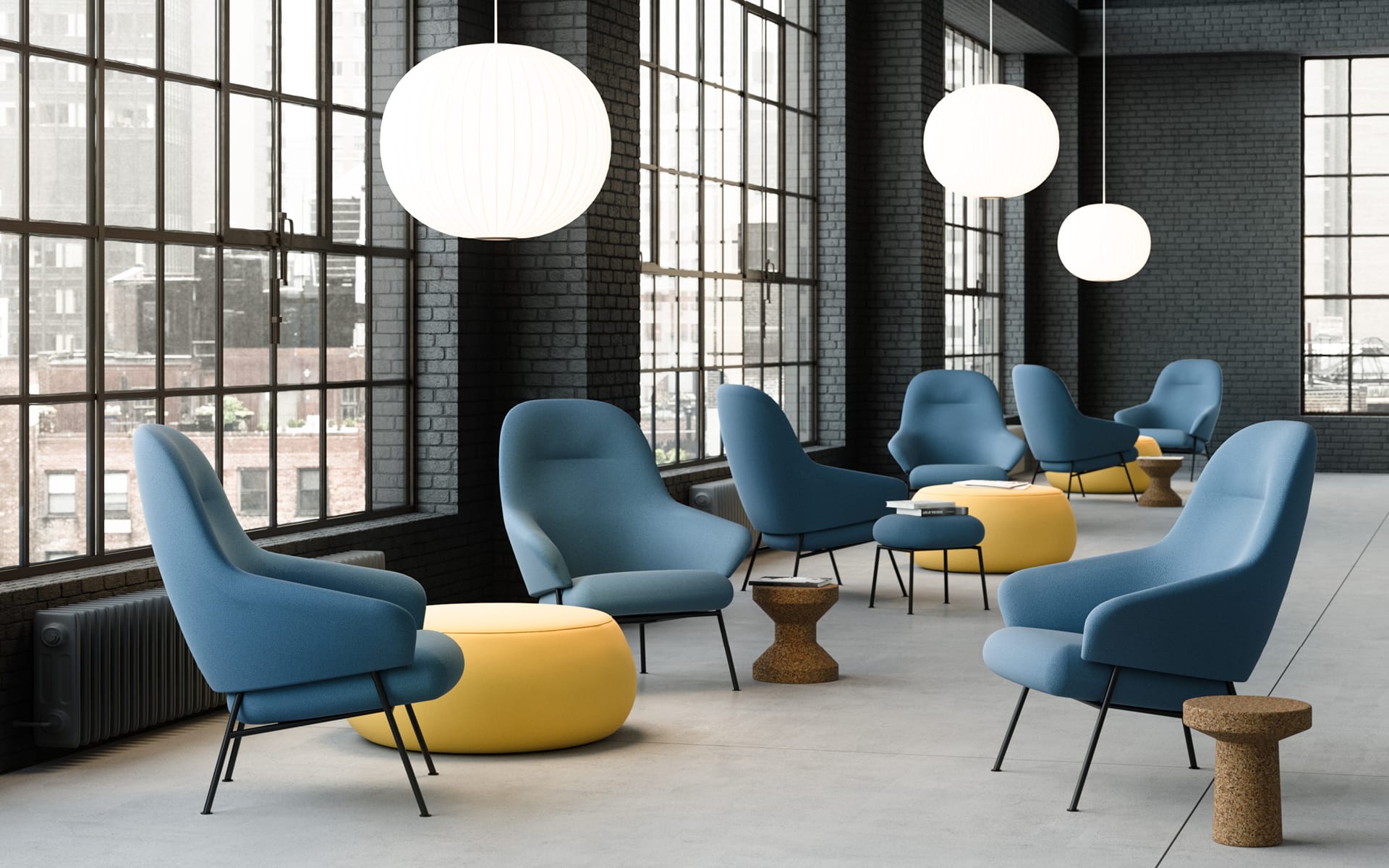 Wolfgang Metal Lounge High Back Fornasarig Elegance Scandinavian Design 2