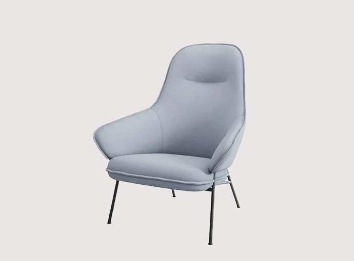 Wolfgang Lounge High Back Metal Armchair